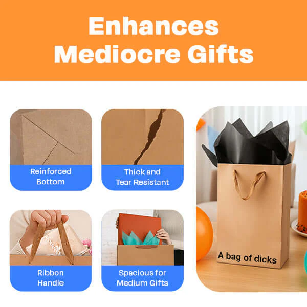 "A bag of dicks" Funny Profanity Gift Bag - Image 3