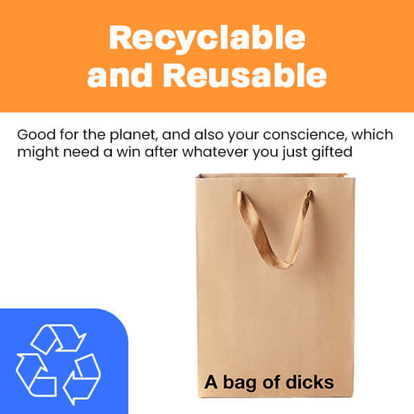 "A bag of dicks" Funny Profanity Gift Bag - Image 5