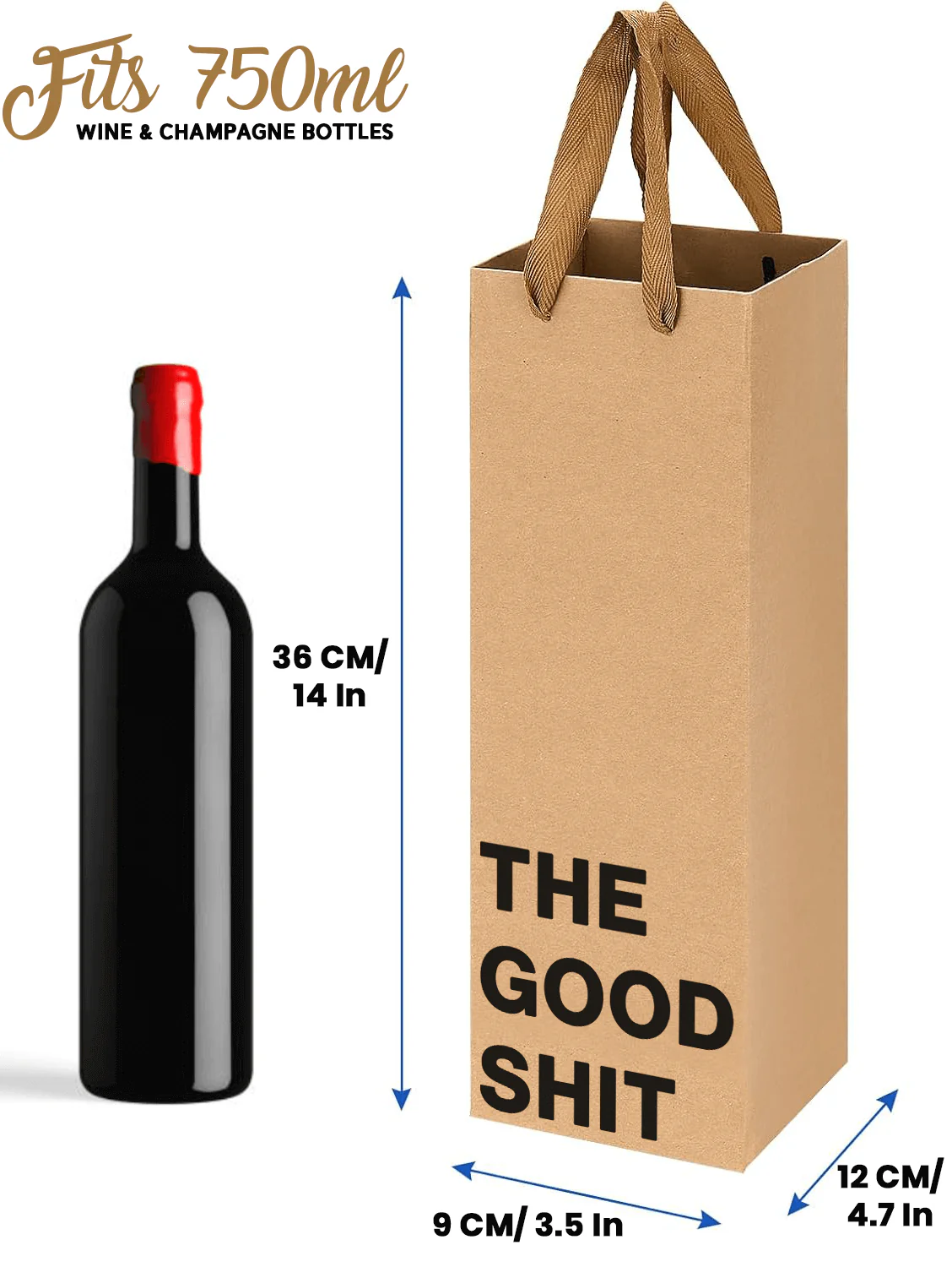 "The good shit" Wine Gift Bag - Image 3