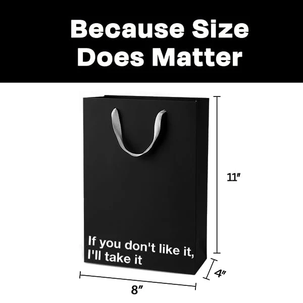 Black Funny Gift Bag Set #2 - Image 5