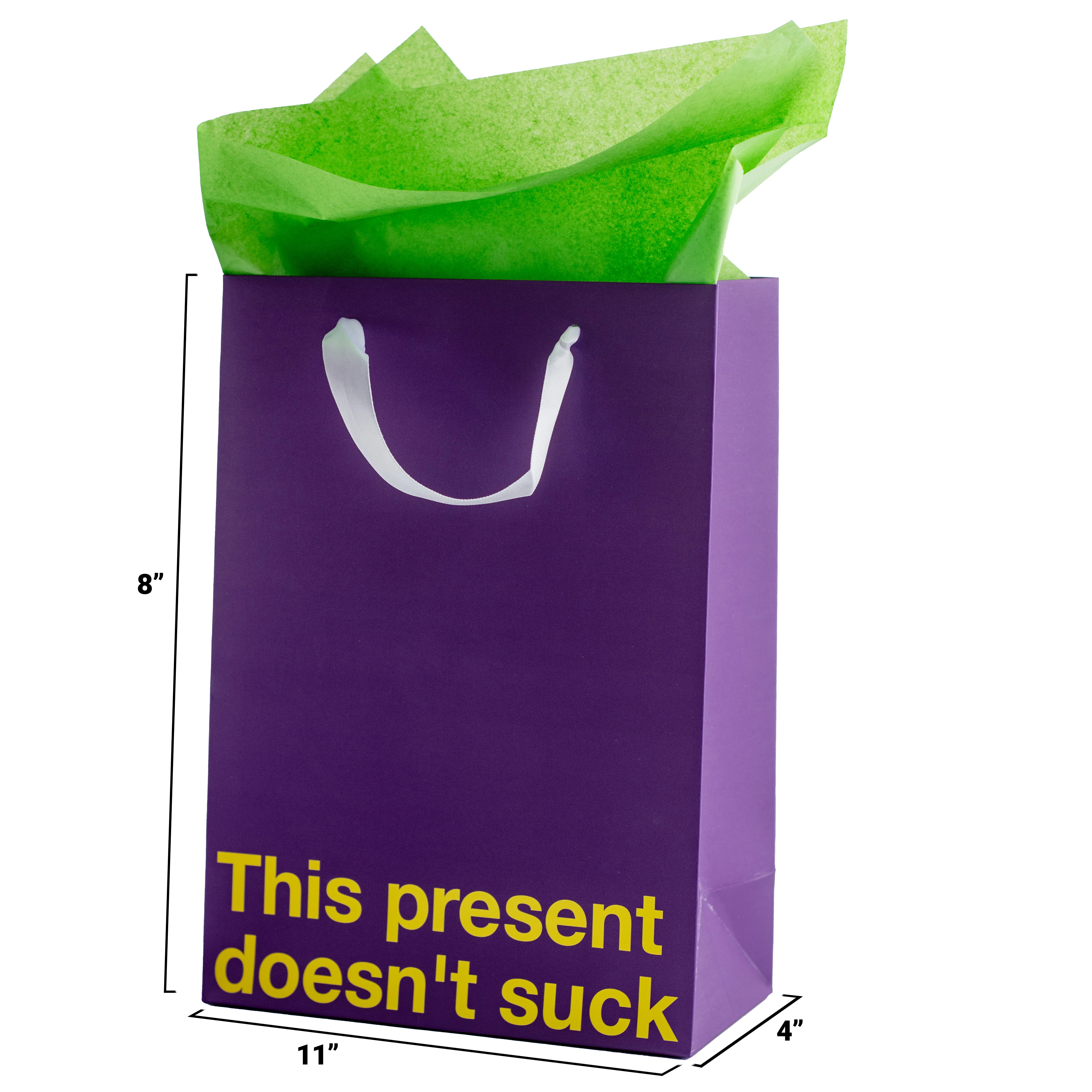 "This present doesn't suck" Purple Gift Bag - Image 3