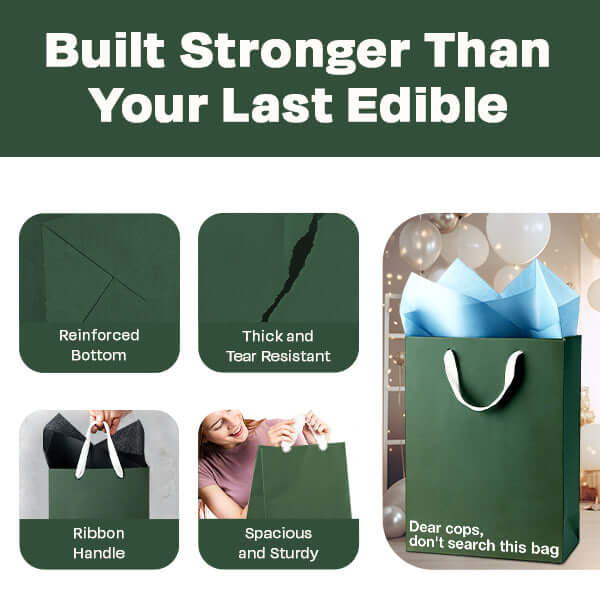 "Dear cops, don't search this bag" Funny Stoner Gift Bag - Image 3