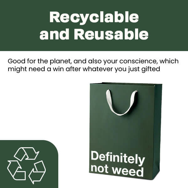 "Definitely not weed" Funny Stoner Gift Bag - Image 5