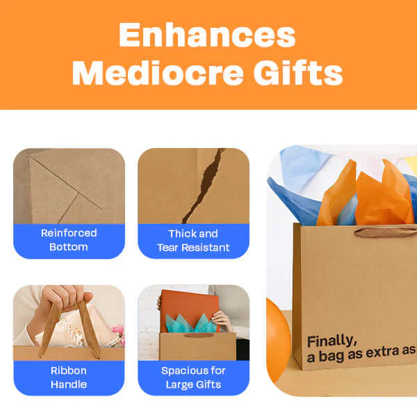 "Finally a bag as extra as you are" Large Gift Bag - Image 3