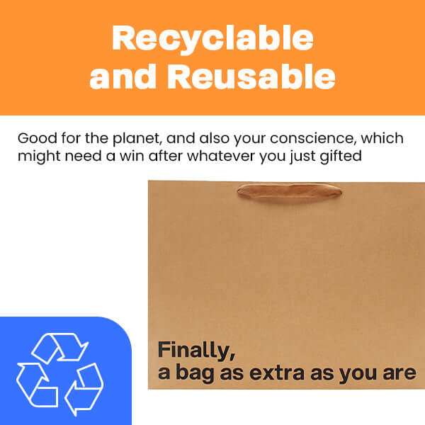 "Finally a bag as extra as you are" Large Gift Bag - Image 5
