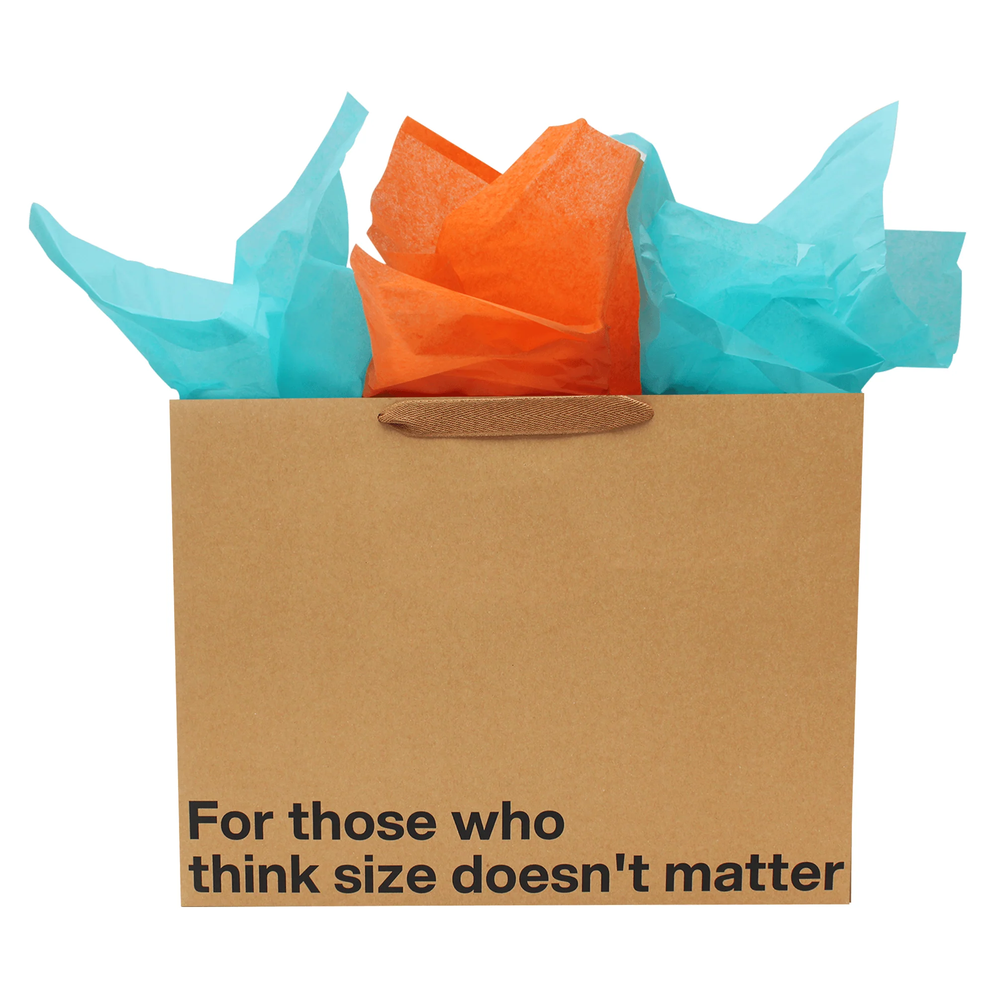 "For those who think size doesn't matter" Large Gift Bag - Image 6