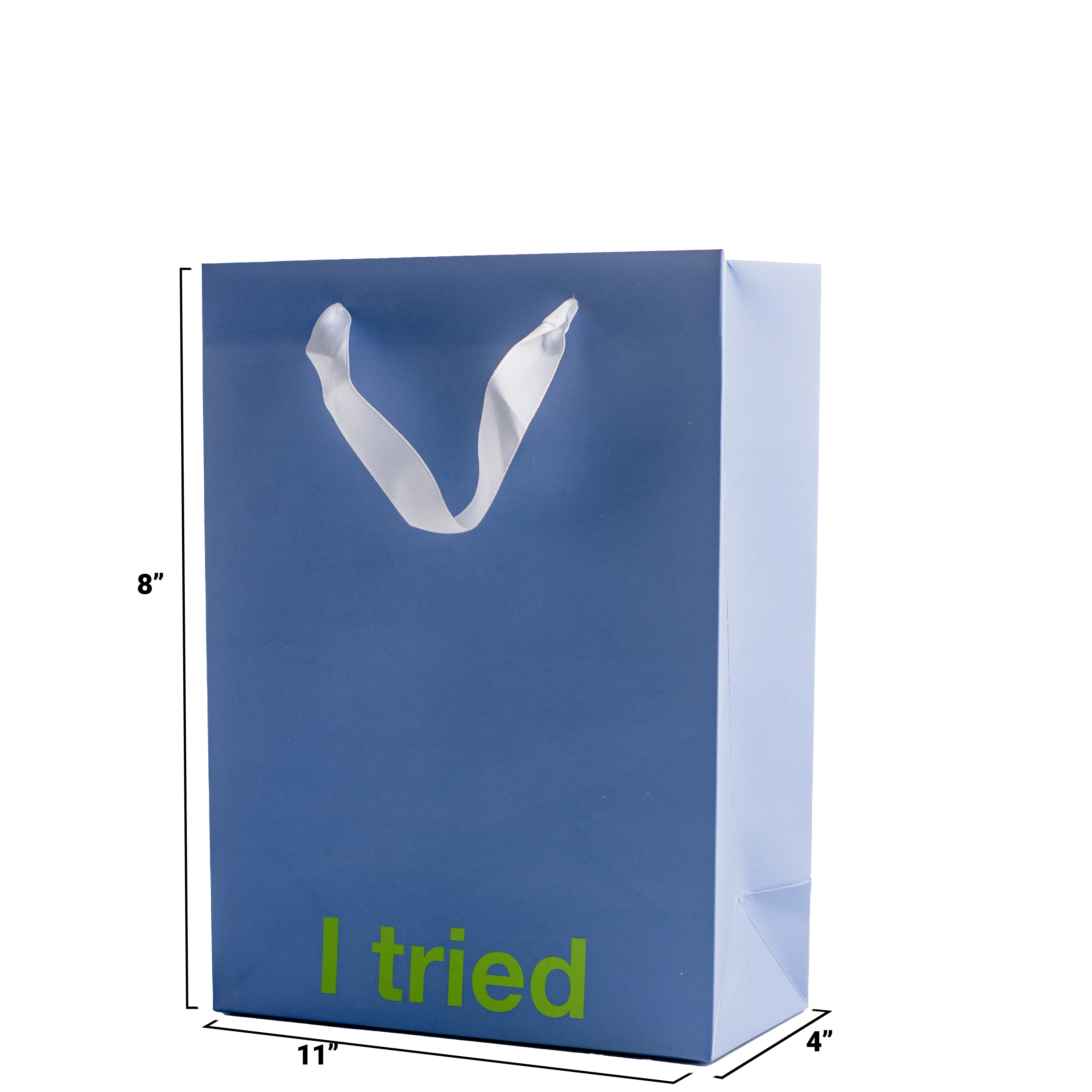 "I Tried" Blue Gift Bag - Image 4