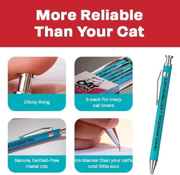 3pc Cat People Pen Set - Image 5