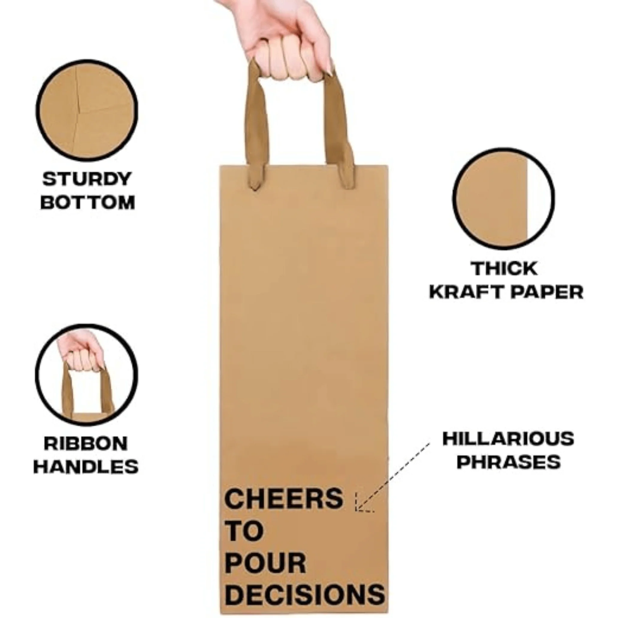 5-Piece Wine Gift Bag Set (#1) - Image 3