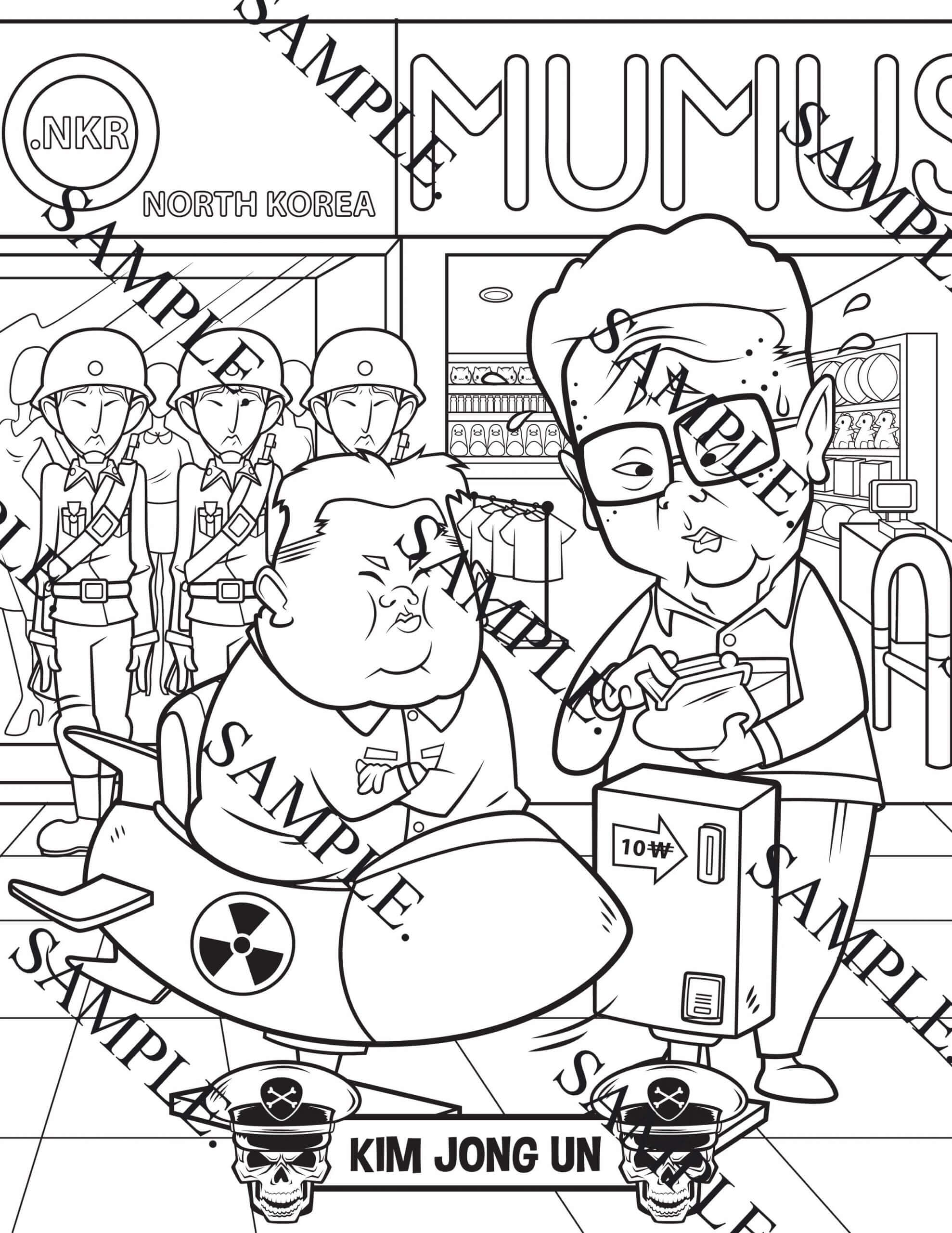 "Happy Little Dictators" Adult Coloring Book - Image 3