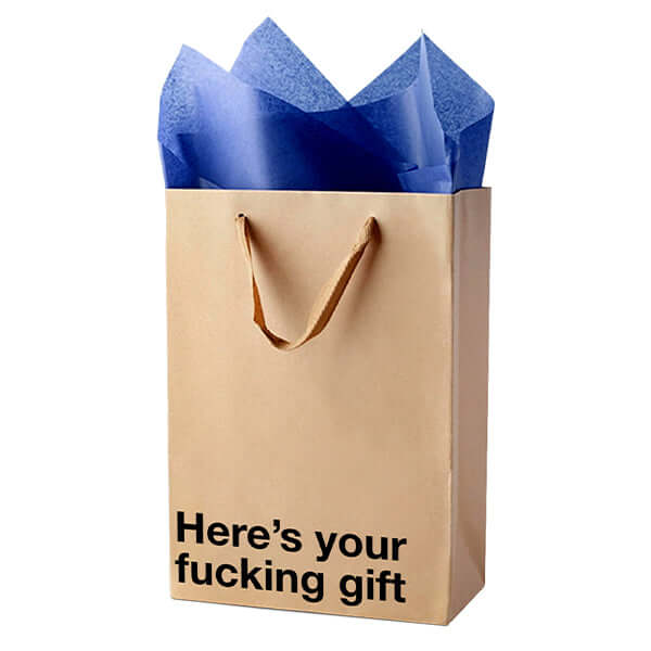 "Here's your fucking gift" Funny Profanity Gift Bag - Image 6