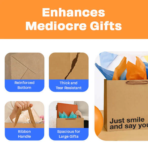 "Just Smile & Say You Love it" Large Gift Bag - Image 3
