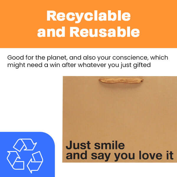 "Just Smile & Say You Love it" Large Gift Bag - Image 5