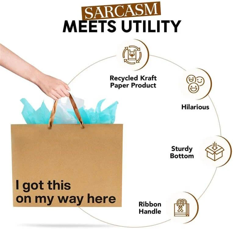 Large Funny Gift Bag Set #2 - Image 3
