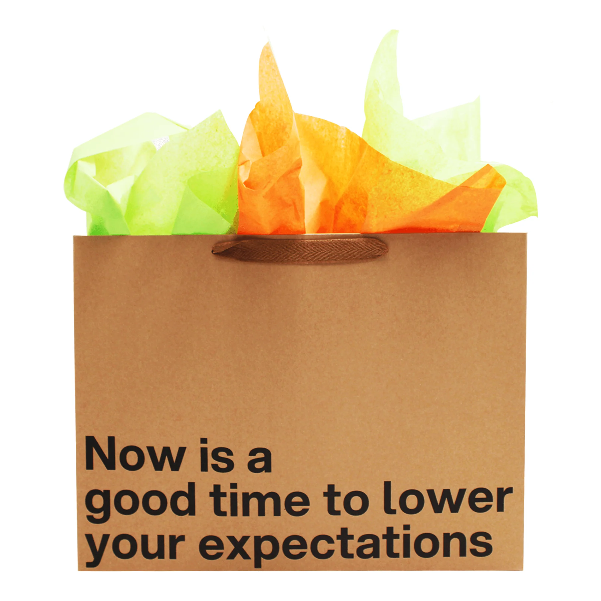 "Now Is A Good Time To Lower Your Expectations" Large Gift Bag - Image 6