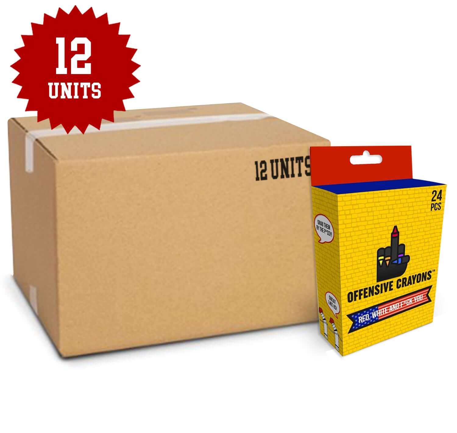 Political Crayons, 12 pc case